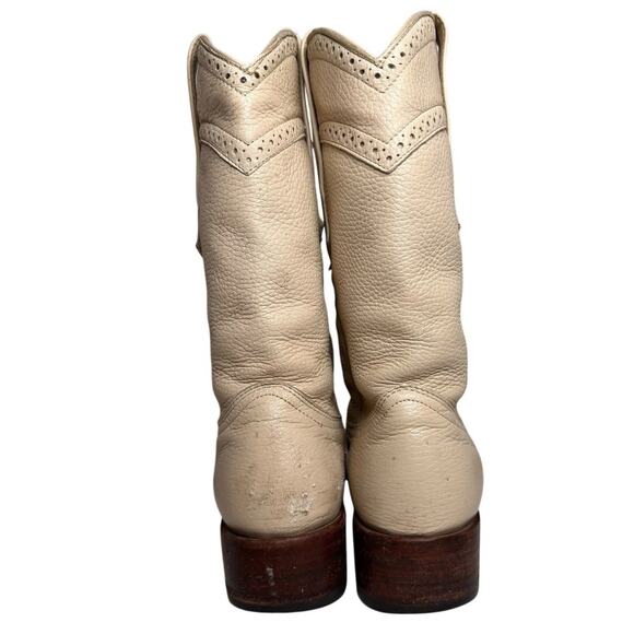 Cuadra‎ Deer Skin Ivory Western Boots Pointed Toe Unisex Men Sz 7 Women 9 - Picture 16 of 16